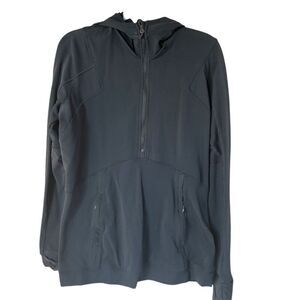 Lululemon Women's Black Half Zip Hooded Pullover Hoodie Size L
